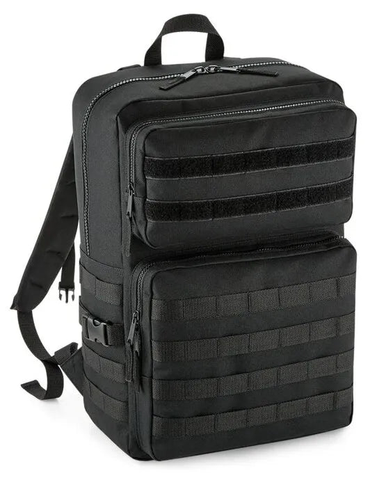 Bagbase MOLLE Tactical Backpack bg848 - Black O S - Customisable Bags