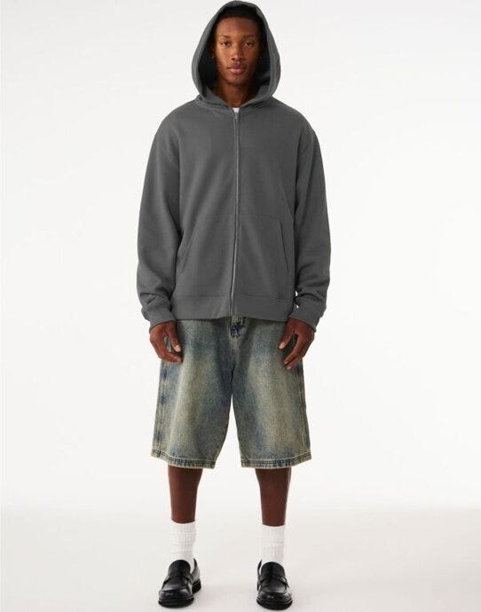 Bella + Canvas Unisex Heavy Zip Hoodie - CA4739 - Asphalt - Customisable Ladies Sweatshirts And Hoodies