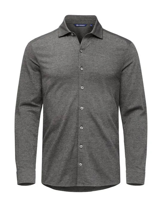 Cutter & Buck - Advantage Shirt Men - Anthracite Melange - Customisable Shirts & Blouses