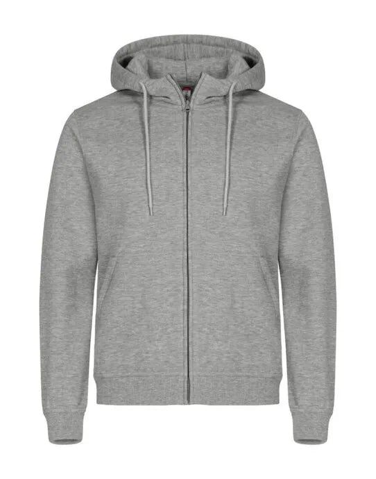 Clique Miami Full Zip Hoody Cq0201034 - Grey Melange XS - Customisable SWEATSHIRTS AND HOODIES