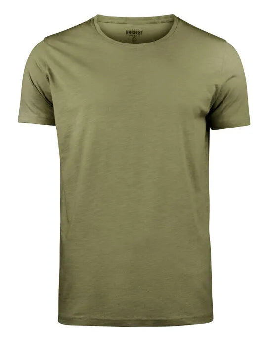 James Harvest Twoville Crew Neck T Shirt HAR2114005 - Moss Green - Customisable T-Shirt