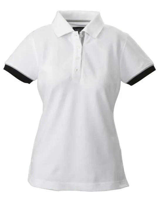 James Harvest Ladies Antreville Polo HAR2125025 - White S - Customisable Polos