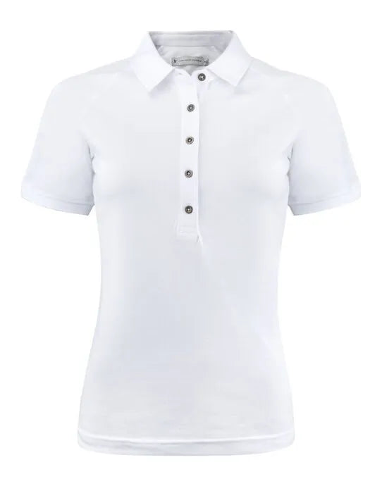 James Harvest Brookings Ladies Polo HAR2125037 - White - Customisable Polos