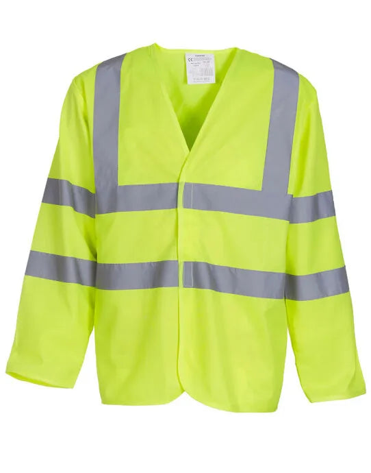 Yoko HV Long Sleeve Vest hvj200 - - Customisable Safetywear