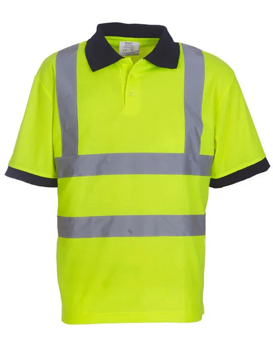 Yoko HV Short Sleeve Polo Shirt hvj210 - - Customisable Hi-Vis Polos