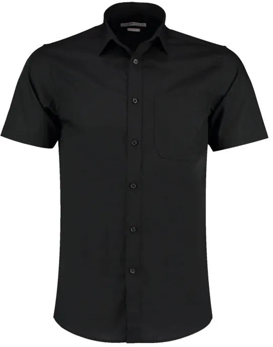 Kustom Kit Mens SS Tailored Poplin Shirt KK141 - - Customisable Corporate Wear