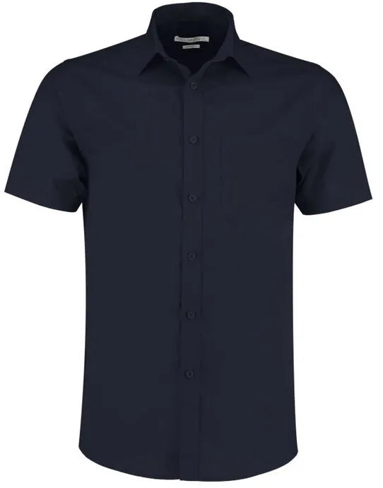 Kustom Kit Mens SS Tailored Poplin Shirt KK141 - - Customisable Corporate Wear