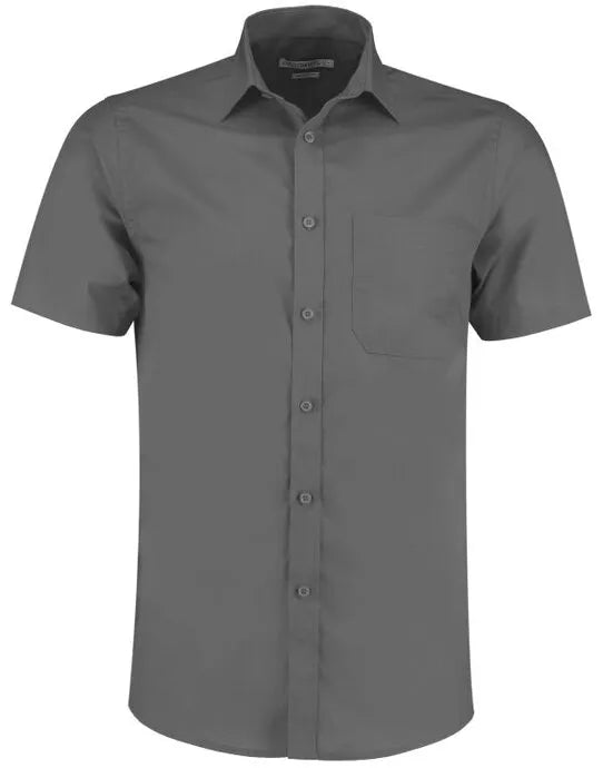 Kustom Kit Mens SS Tailored Poplin Shirt KK141 - - Customisable Corporate Wear
