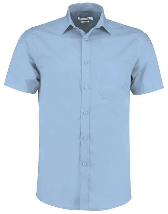 Kustom Kit Mens SS Tailored Poplin Shirt KK141 - - Customisable Corporate Wear