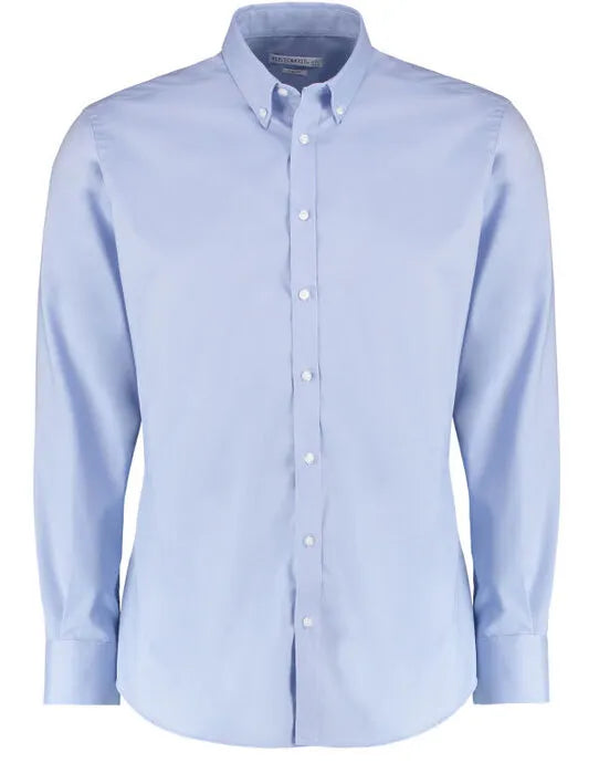 Kustom Kit Mens LS Stretch Oxford Shirt KK182 - - Customisable Corporate Wear