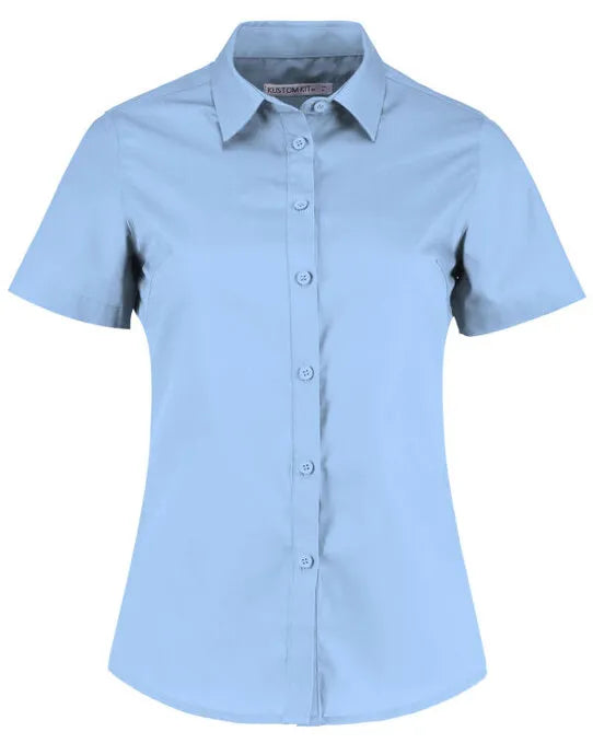 Kustom Kit Lady SS Tailored Poplin Shirt KK241 - - Customisable Shirts