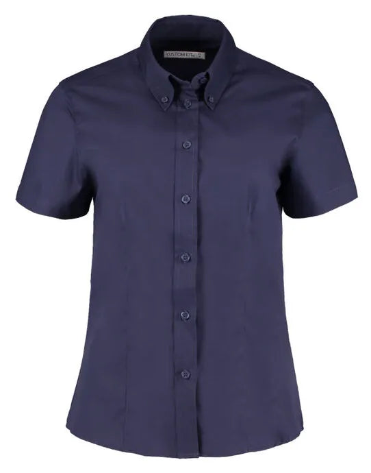 Kustom Kit Lady SS Tailored Oxford Shirt KK701 - - Customisable Shirts