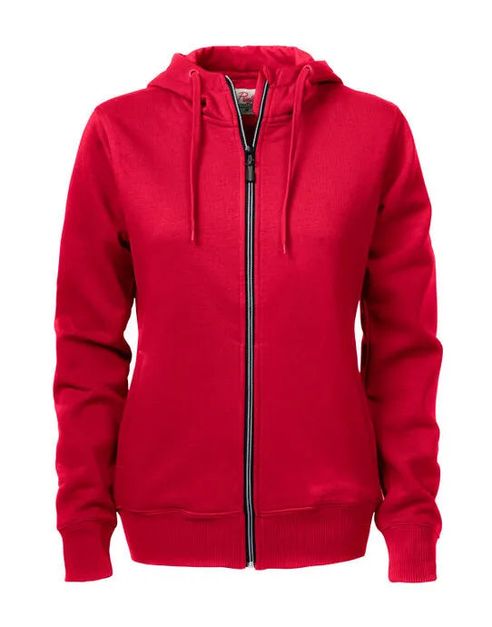 Printer Ladies Overhead Full Zip Hoody PE2262052 - Red - Customisable Sweatshirts