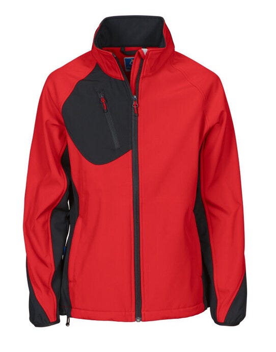 ProJob Workwear ProJob Prio 2423 Ladies Softshell Jkt - PJ642423 - Red - Customisable Ladies Jackets