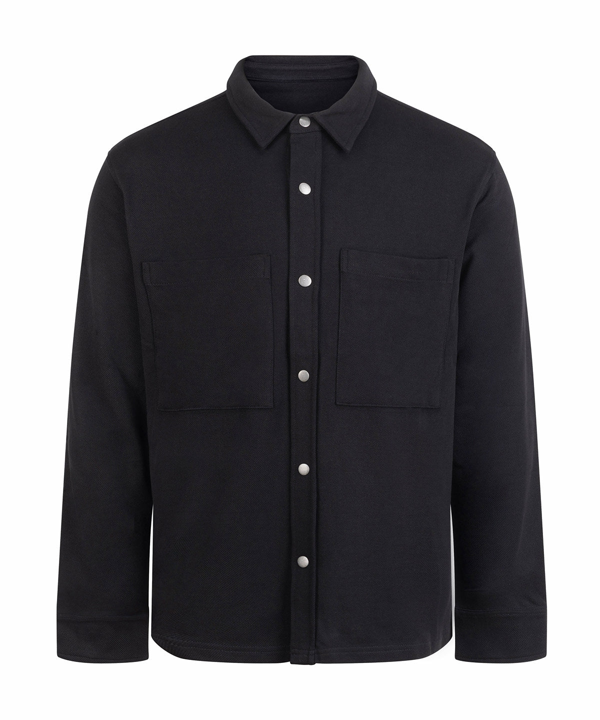 Premium piqué overshirt - FR056 - Black - Customisable Shirts
