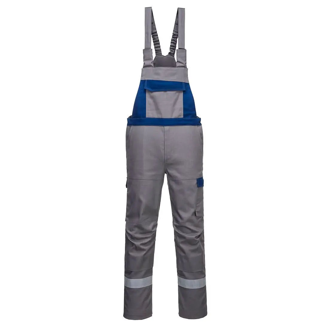 Bizflame Industry Two Tone Fr Bib And Brace Fr07 - Grey - Customisable Bib & Braces
