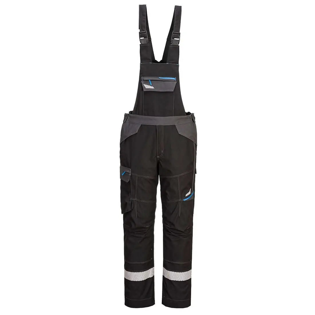 Wx3 Modaflame Work Fr Bib And Brace Fr405 - Black - Customisable Bib & Braces