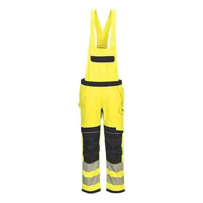 Pw3 Modaflame Work Hi Vis Multi Norm Fr Bib And Brace Fr420 - Yellow Black - Customisable Bib & Braces
