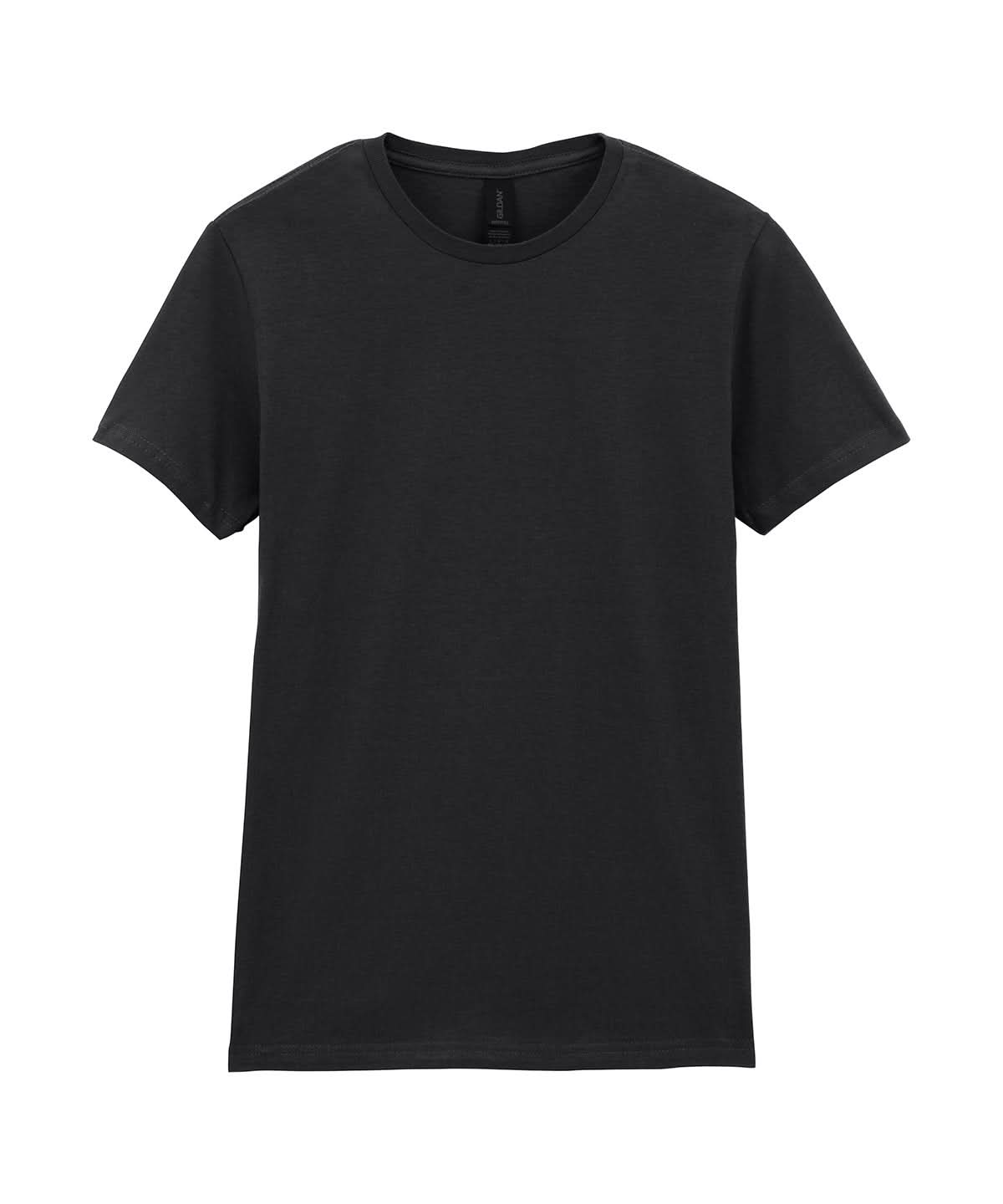 Gildan Softstyle Womens Ringspun T Shirt Black GD072 - Black - Customisable T-Shirt