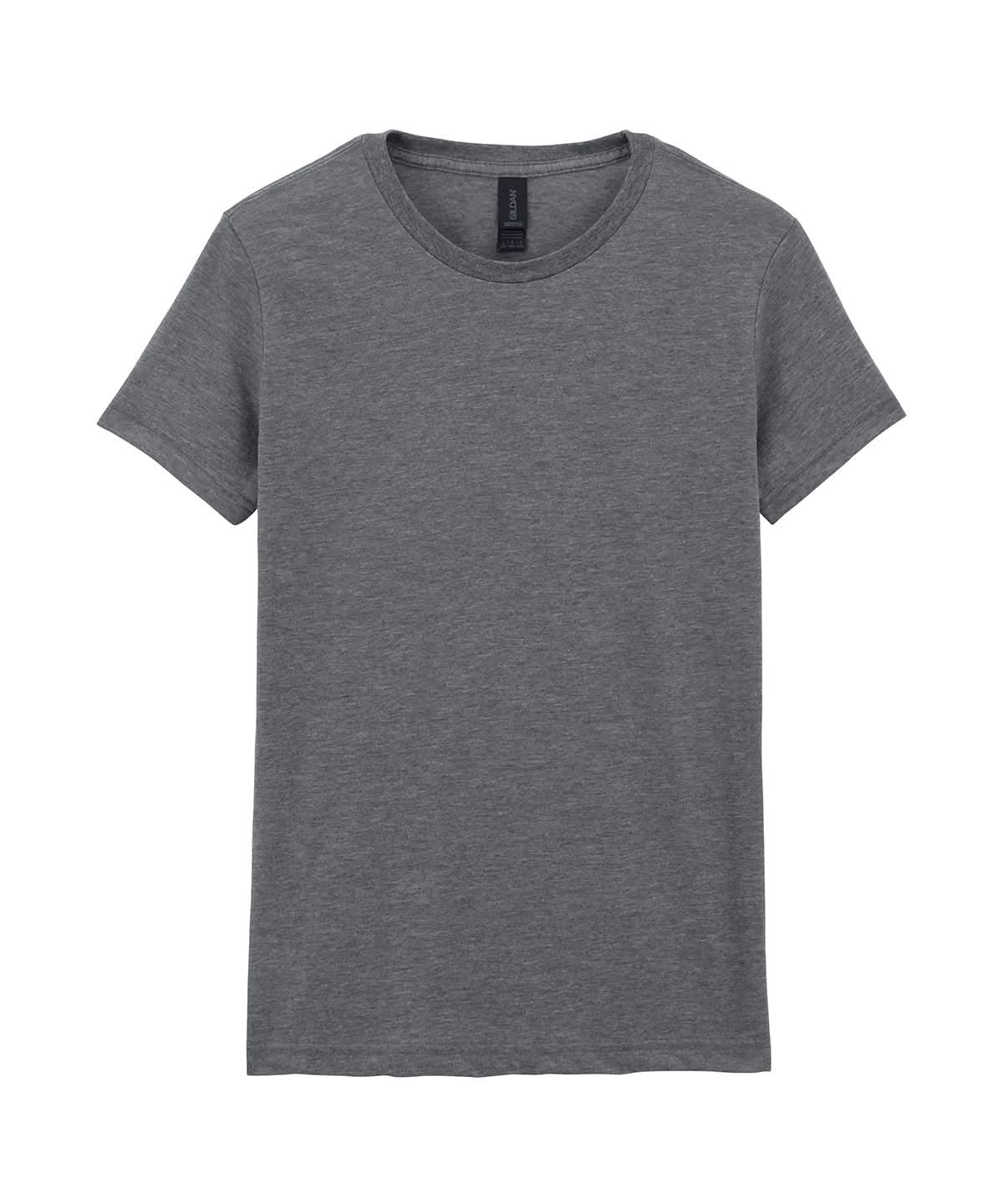 Gildan Softstyle Womens Ringspun T Shirt Graphite Heather GD072 - Graphite Heather - Customisable T-Shirt