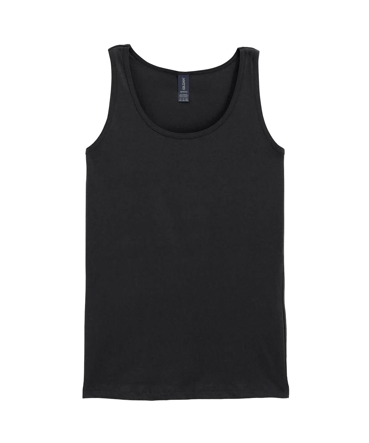 Gildan Softstyle Womens Tank Top GD077 - Black - Customisable T-Shirt