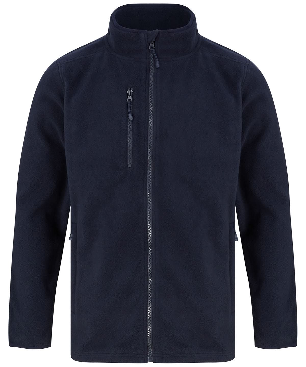 Henbury Recycled Polyester Microfleece Jacket HB860 - Navy - Customisable Jacket