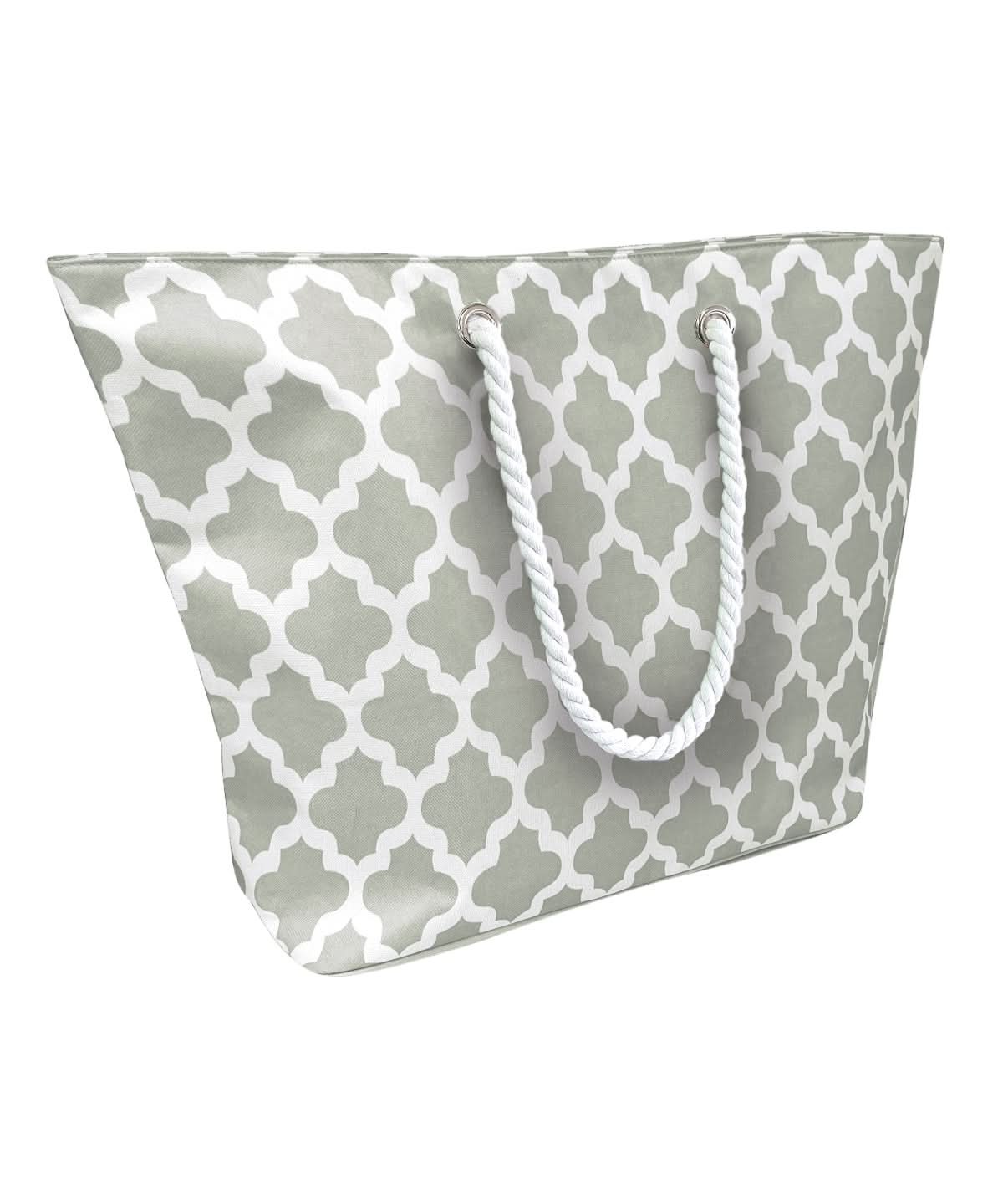 Home & Living Beach cool bag HL205 - Grey White One size - Customisable Bags