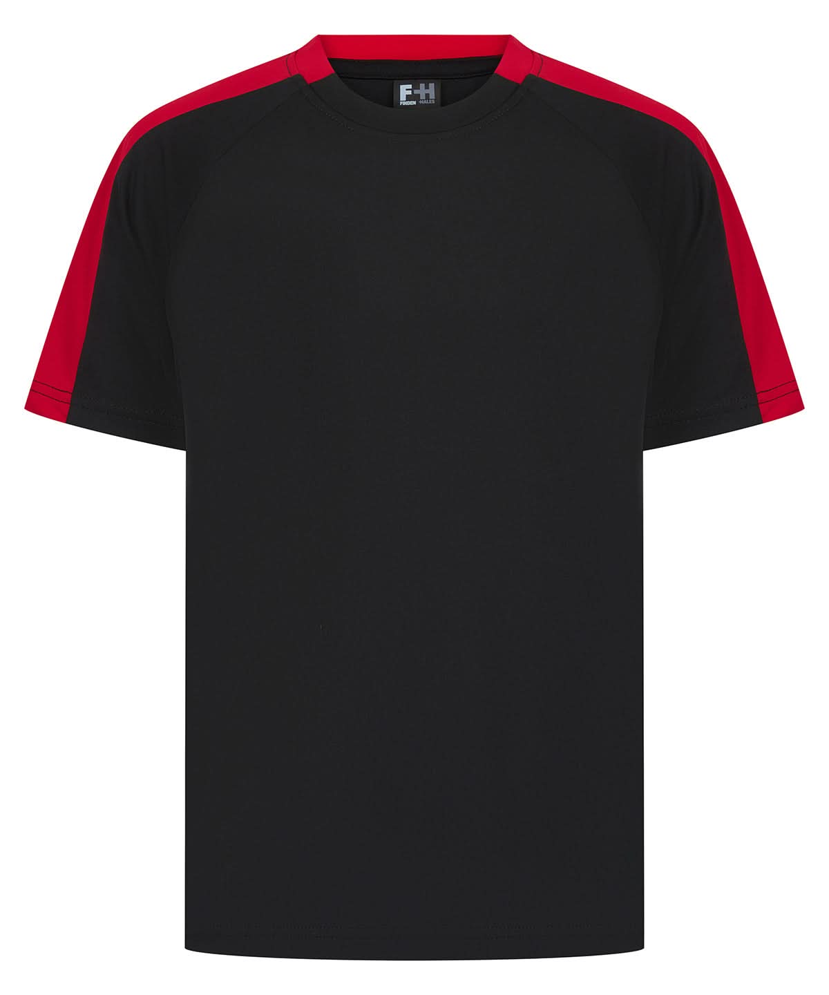 Finden & Hales Finden Hales Kids team t shirt LV292 - Black Red - Customisable T-Shirt