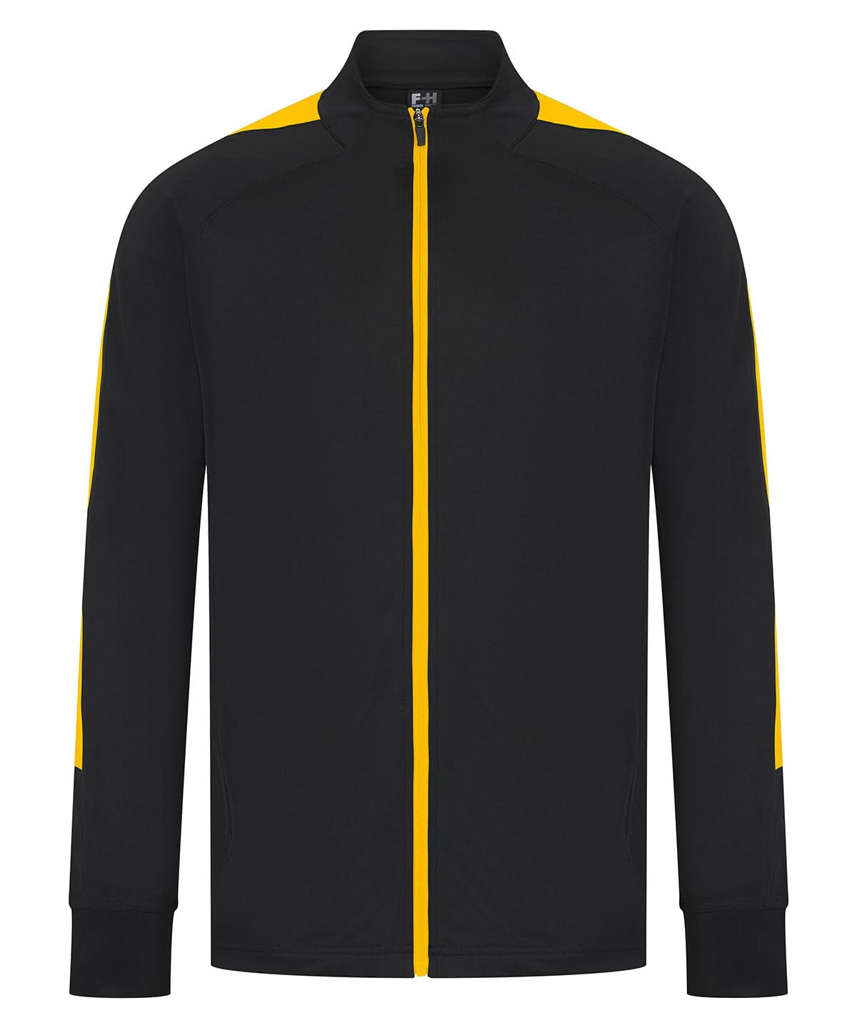 Finden & Hales Finden Hales Knitted tracksuit top Blackgold LV871 - Blackgold - Customisable Trackwear