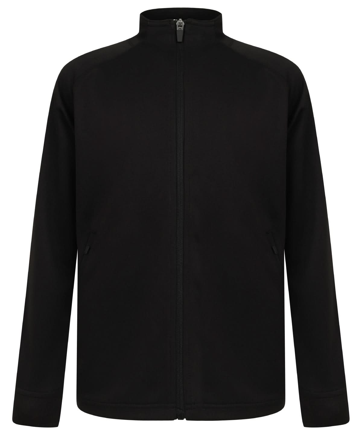 Finden & Hales Finden Hales Kids knitted tracksuit top LV873 - Black - Customisable Trackwear