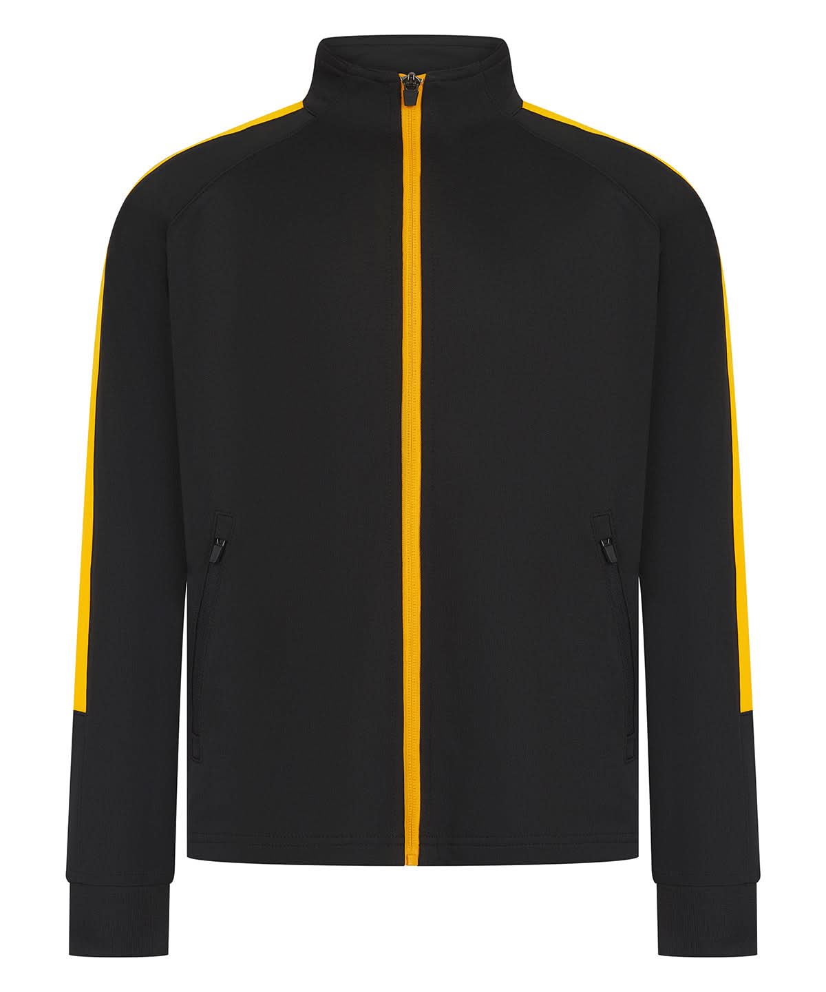 Finden & Hales Finden Hales Kids knitted tracksuit top LV873 - Black Gold - Customisable Trackwear