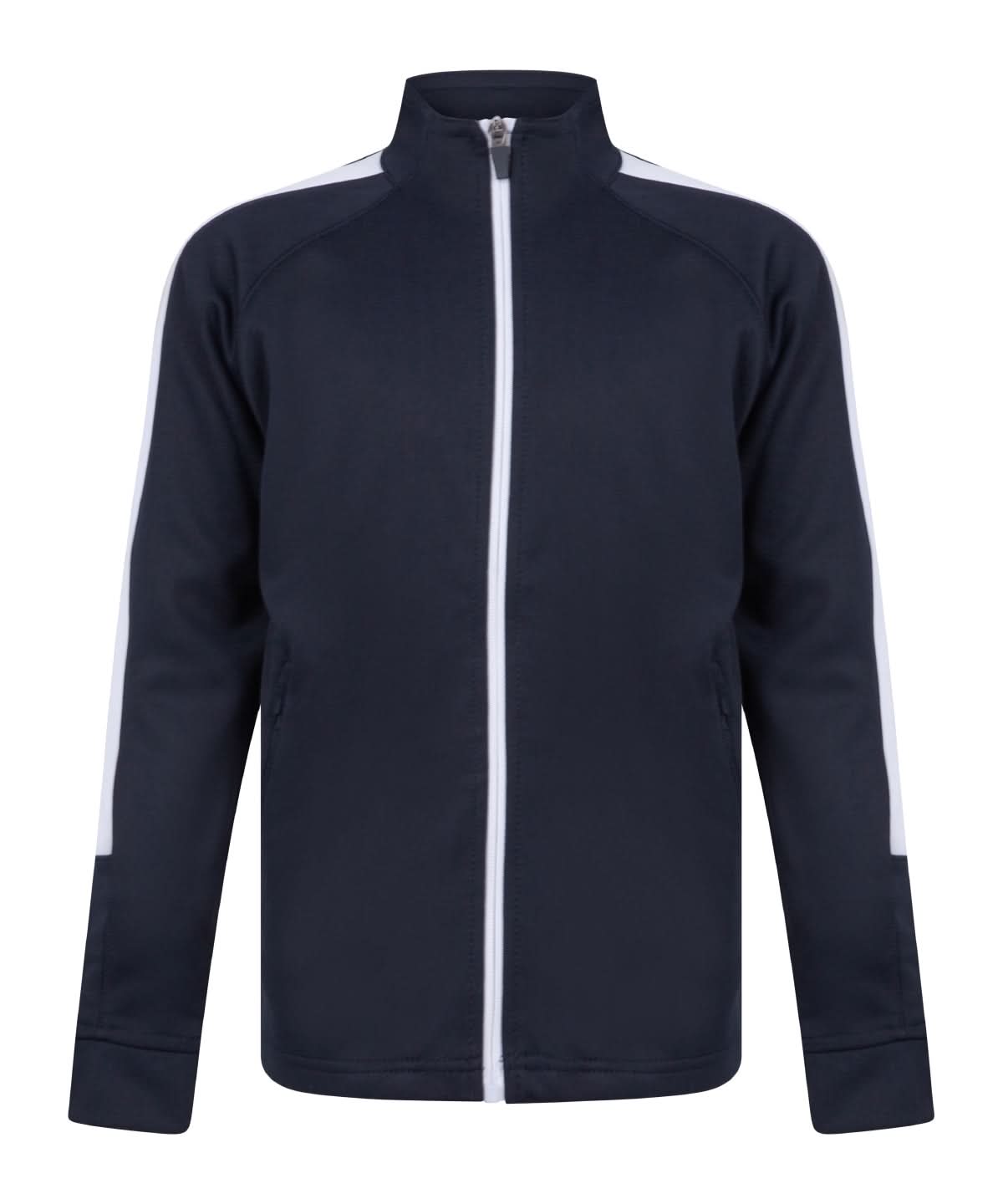 Finden & Hales Finden Hales Kids knitted tracksuit top LV873 - Navy White - Customisable Trackwear