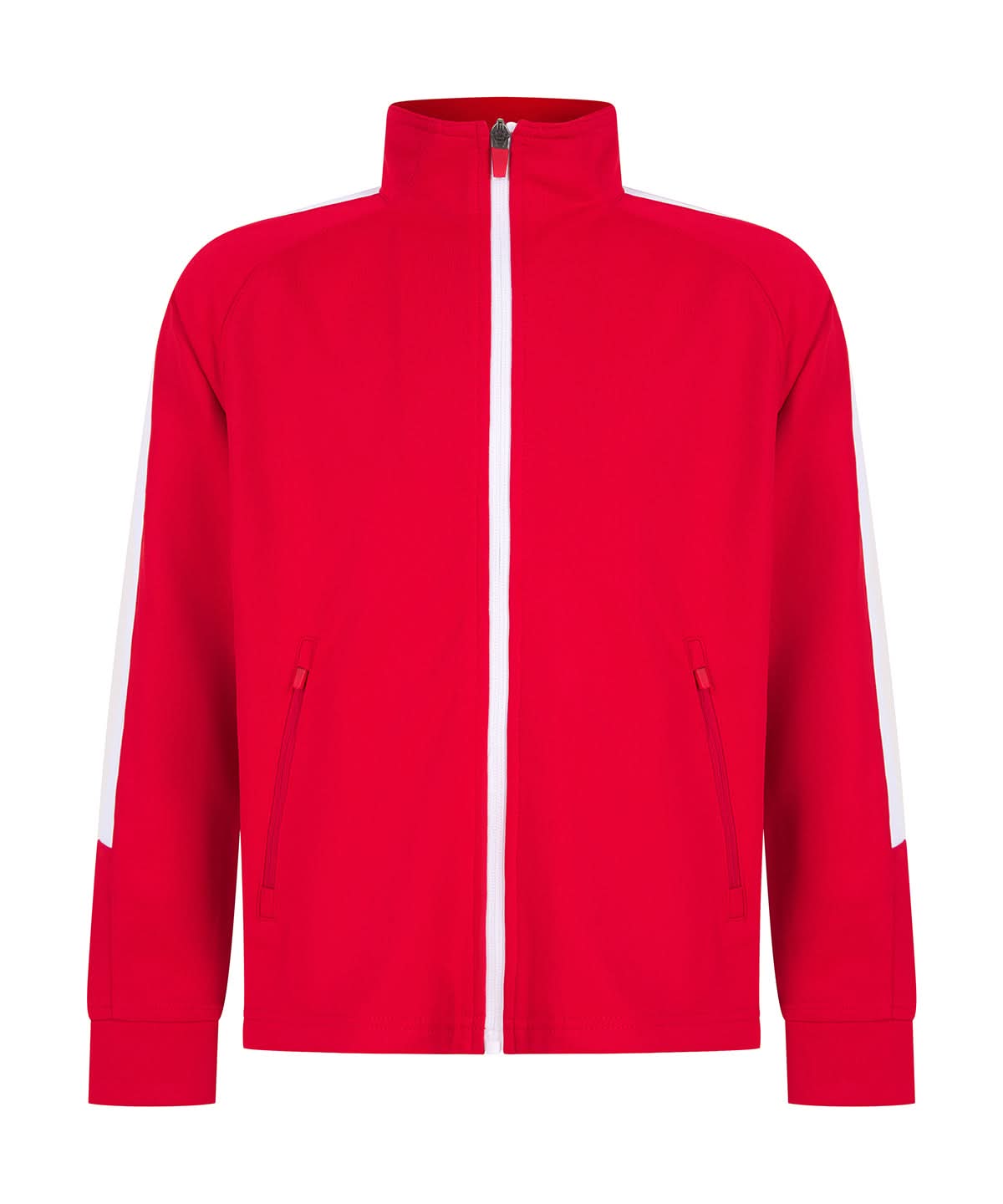 Finden & Hales Finden Hales Kids knitted tracksuit top LV873 - Red White - Customisable Trackwear
