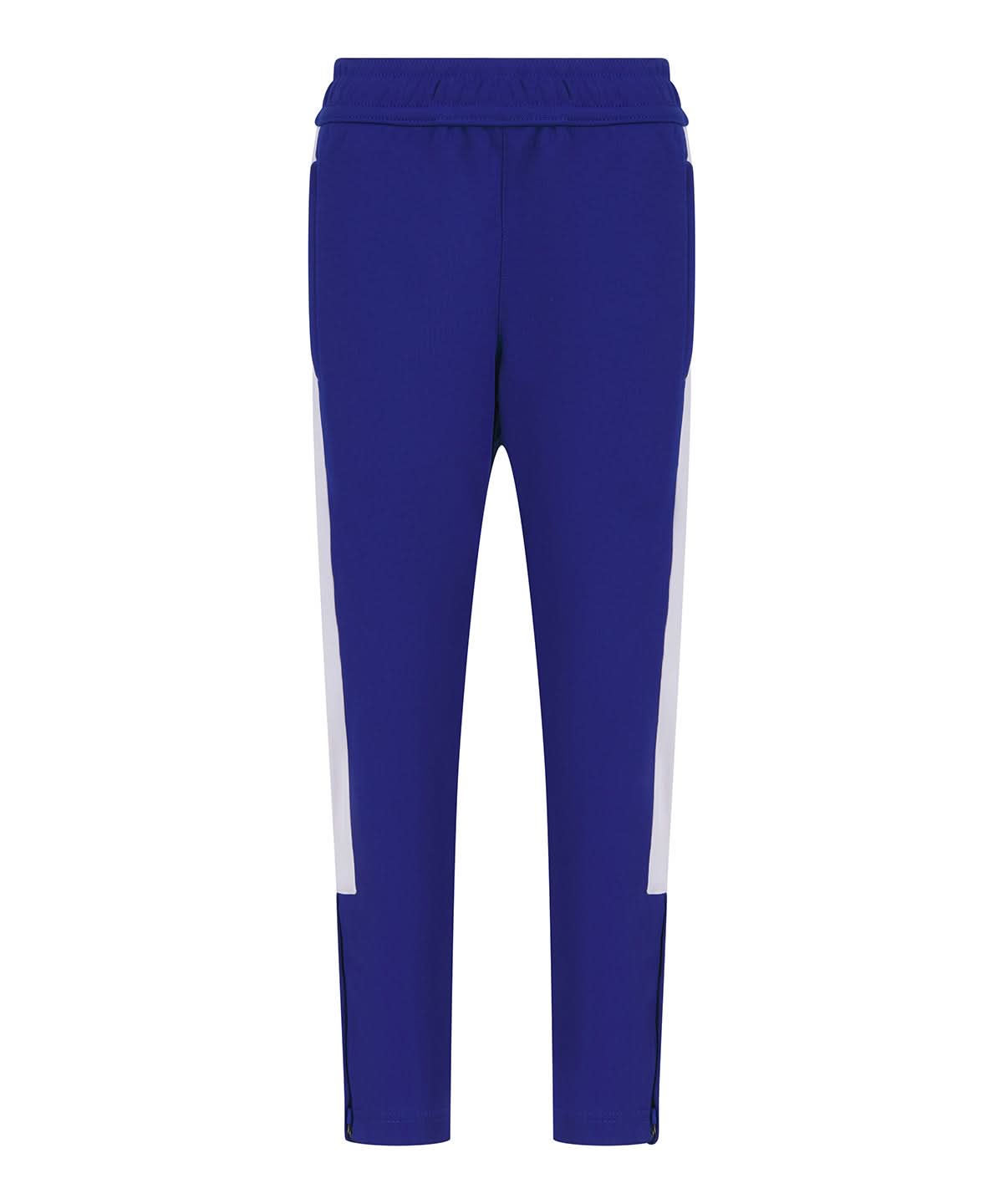 Finden & Hales Finden Hales Kids knitted tracksuit pants LV883 - Royal White - Customisable Trackwear