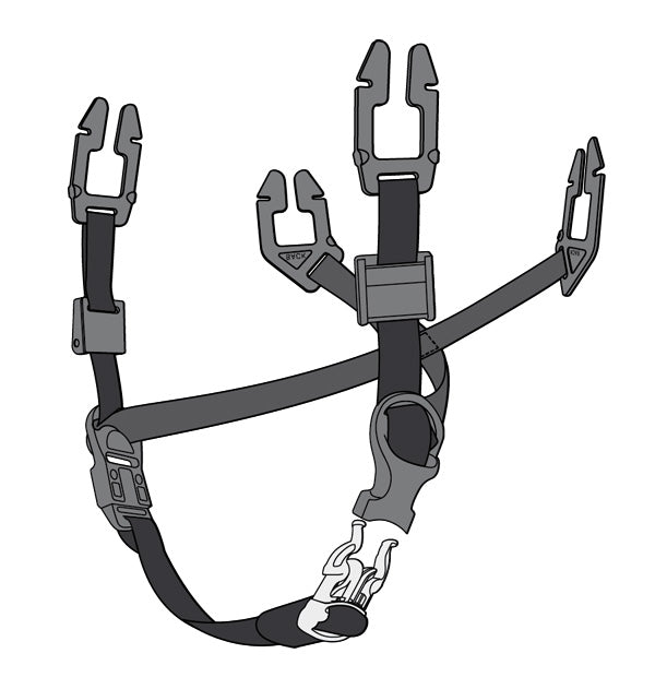 MSA Universal 4-Point Chin Strap for Safety Helmets - - Customisable Head Protection