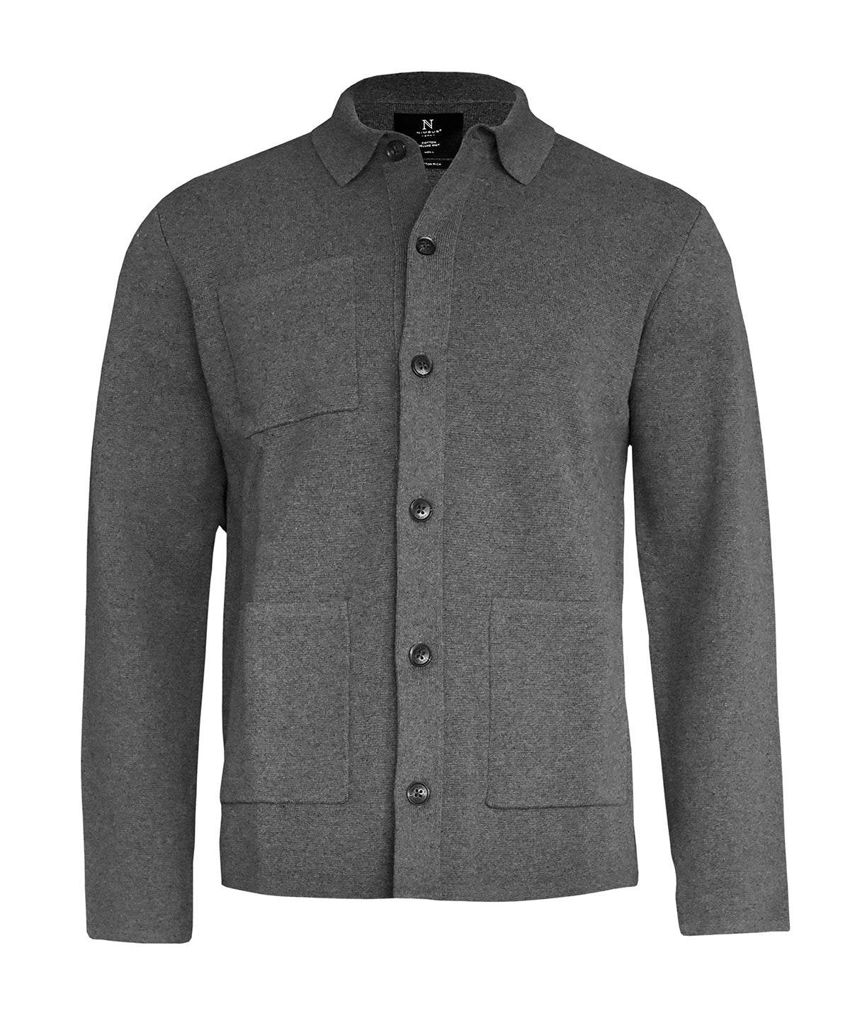 Wilton – refined Milano knit overshirt - N148M - Dark Grey Melange - Customisable Shirts