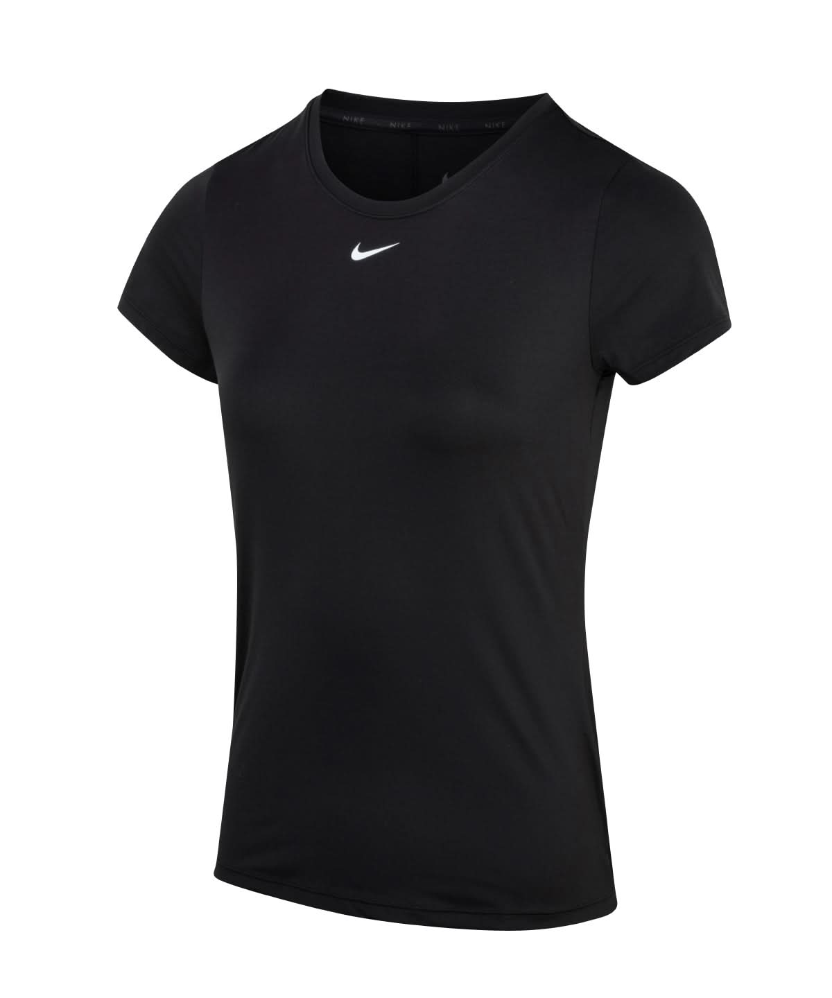 Nike Womens One Dri FIT short sleeve slim top NK373 - Black White - Customisable T-Shirt