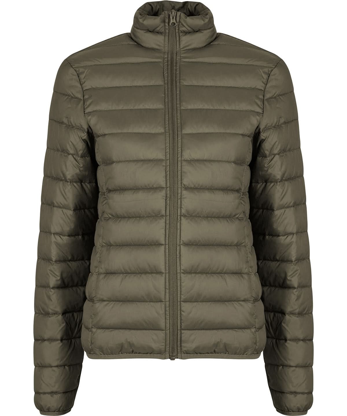 New Morning Studios Womens light puffer jacket NM030 - Olive - Customisable Jacket