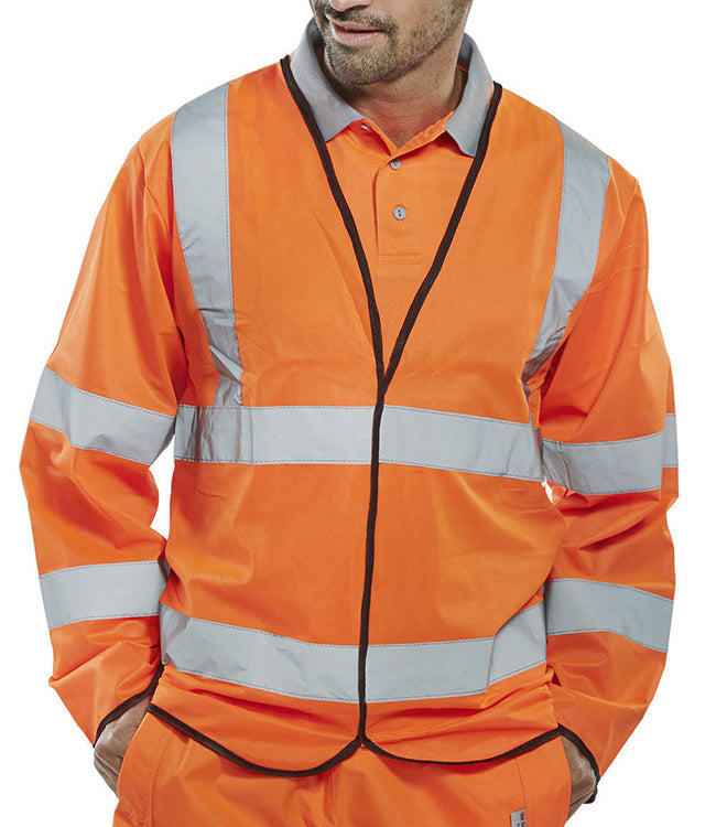Beeswift Fire Retardant Hi Vis Jerkin Cfrpkj - Orange - Customisable Jerkins