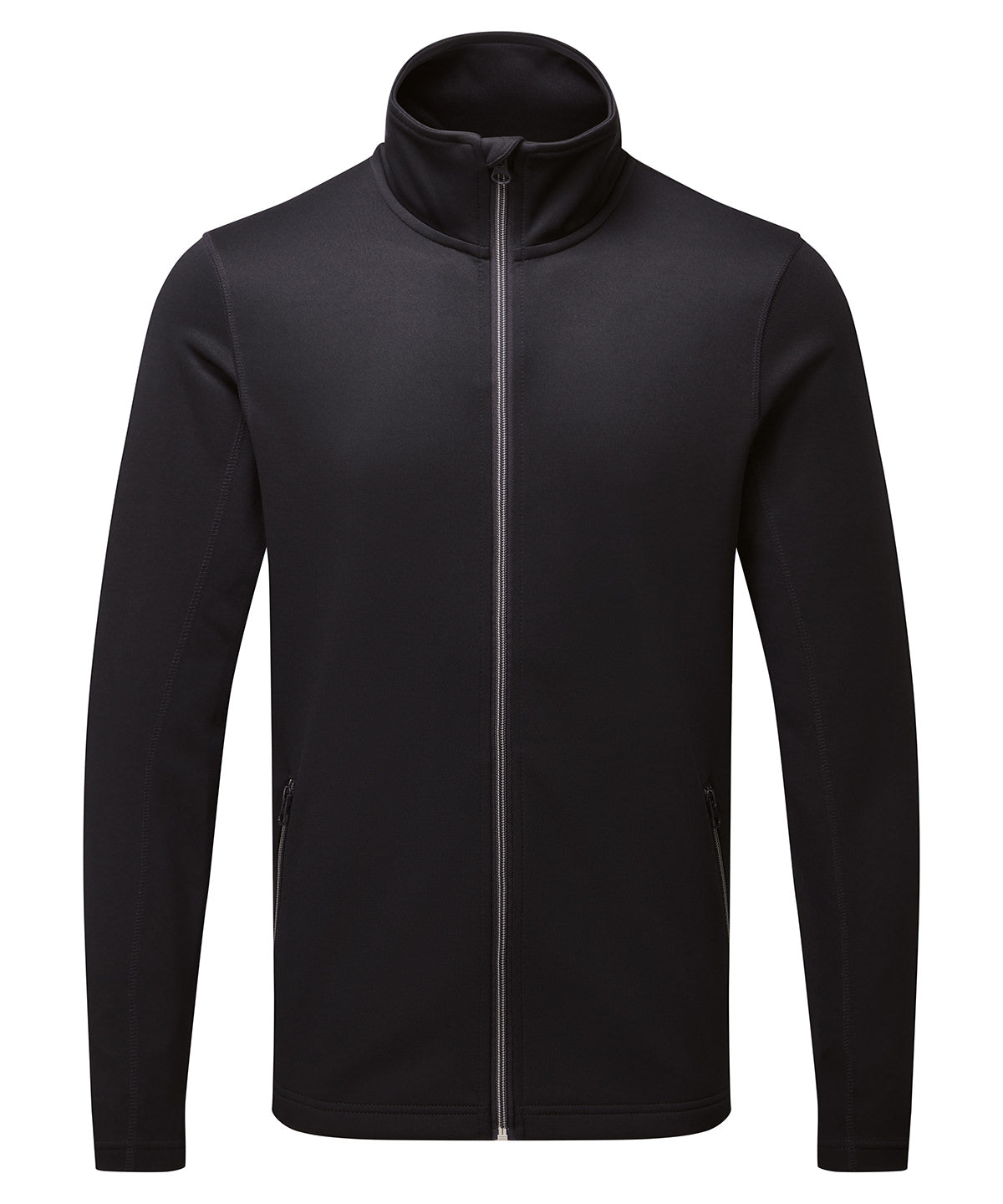 Men's spun dyed sustainable zip-through sweatshirt - PR808 - Black - Customisable Sweatshirts