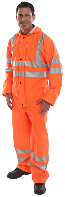 Beeswift Hi Vis Pu Breathable Coverall Puc - - Customisable Coveralls
