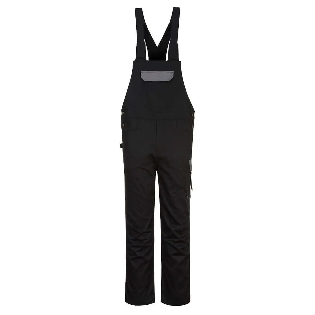 Pw2 Bib And Brace Pw243 - Black Zoom Grey - Customisable Bib & Braces