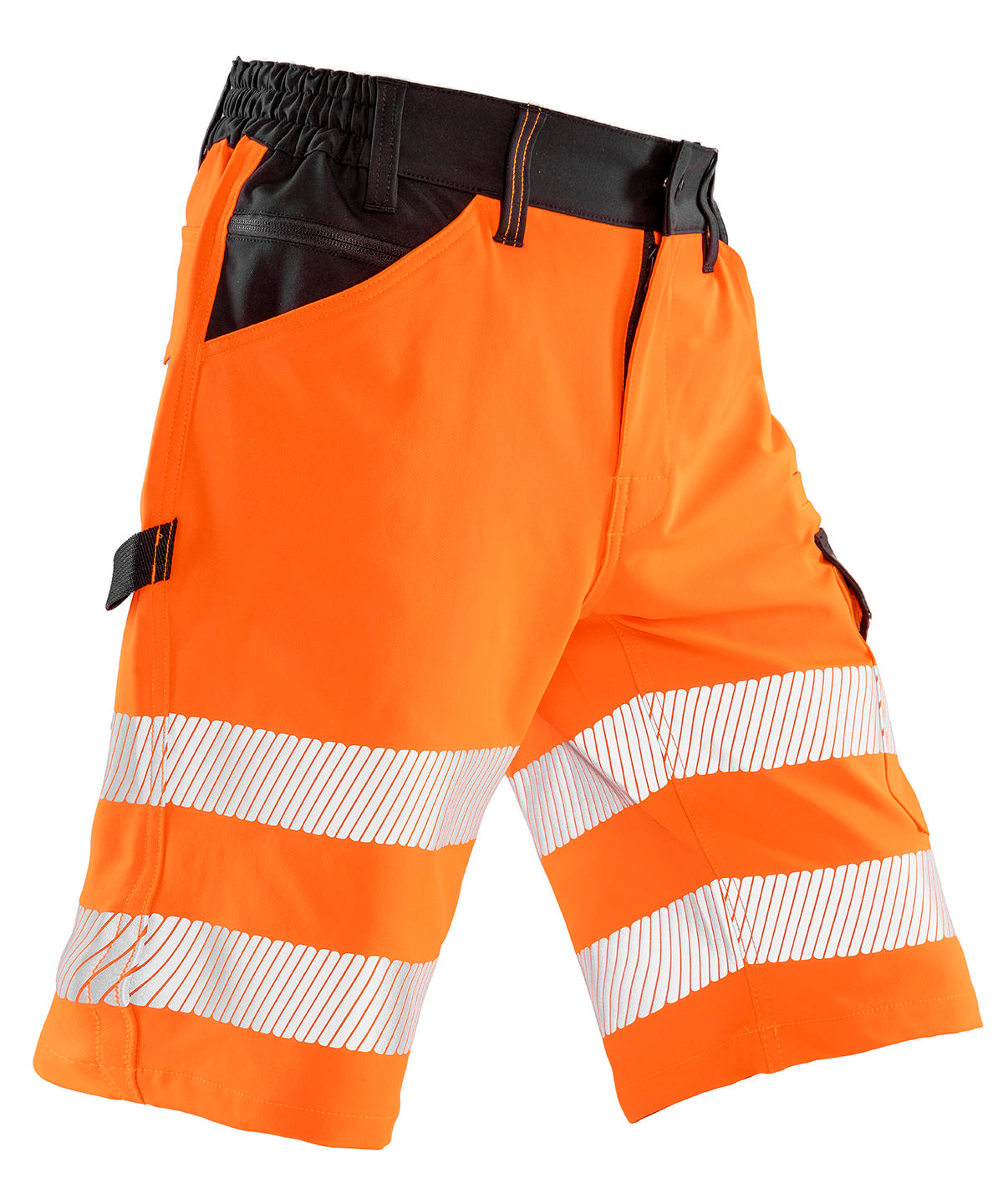 Safe-Guard recycled dynamic stretch safety shorts - R519X - Fluorescent Orange - Customisable Shorts