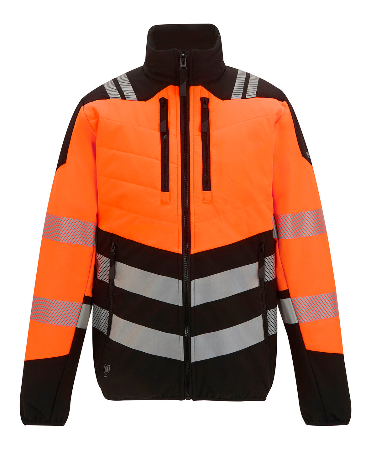 Hi-vis X-pro hybrid jacket (Class 2) - RG491 - Black Orange - Customisable Jackets
