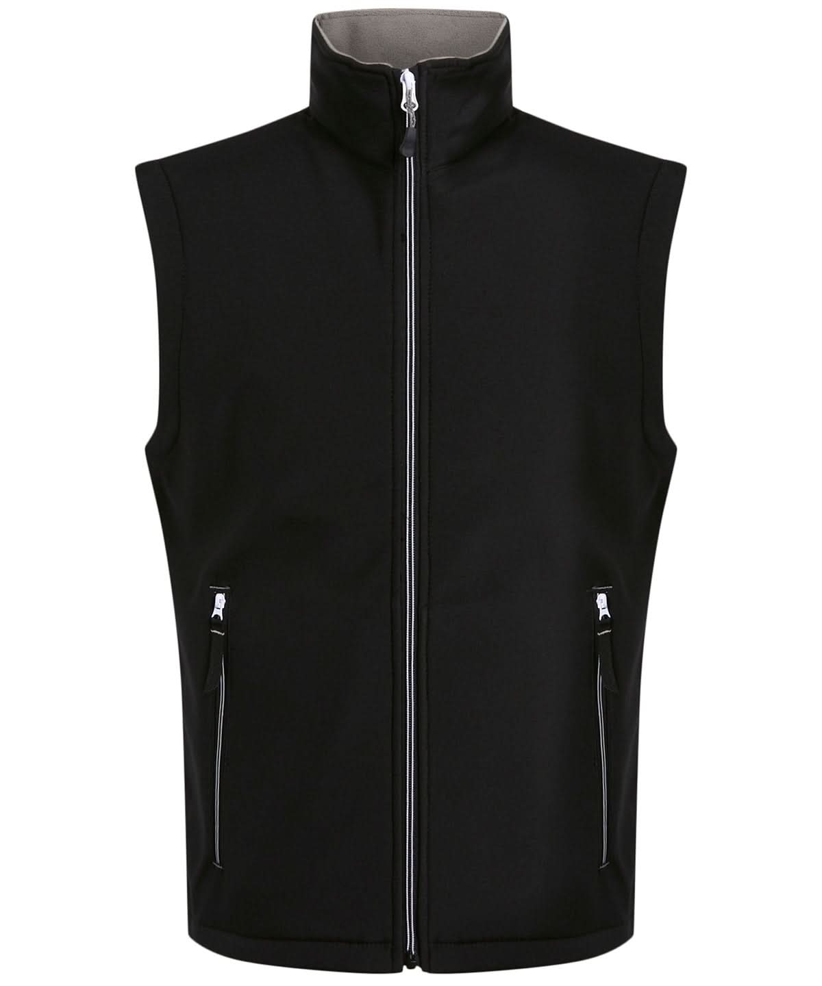 Regatta Professional Ascender 2 layer softshell bodywarmer RG591 - Black Mineral Grey - Customisable Bodywarmers