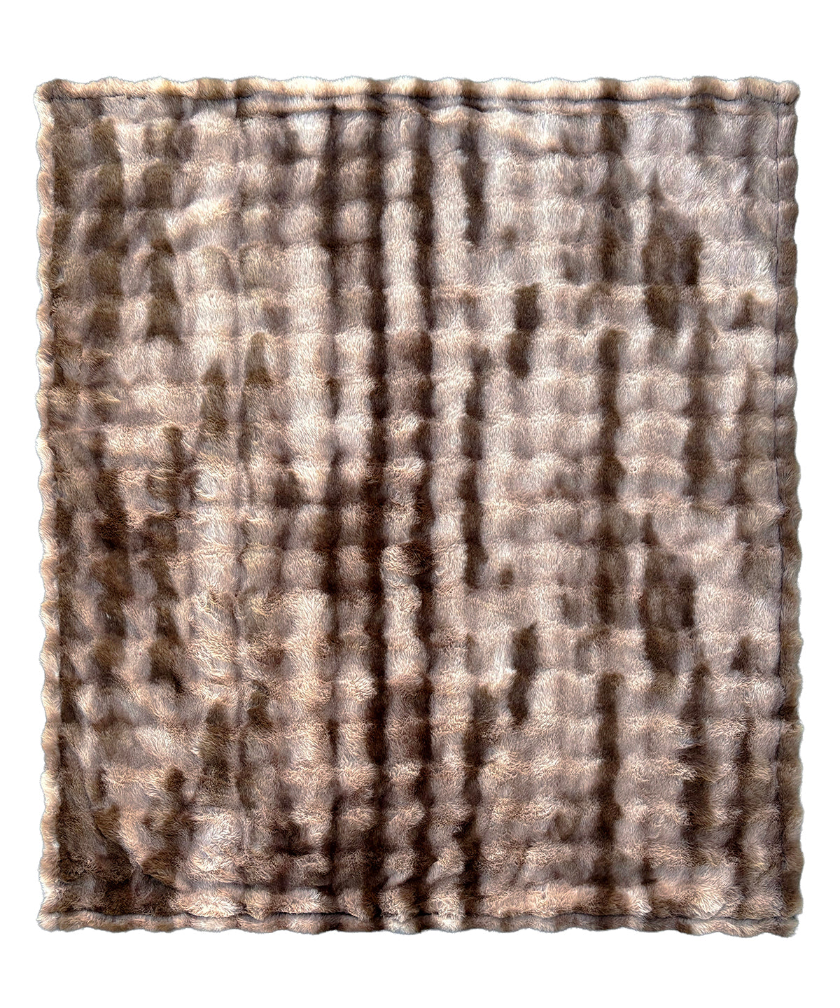 Luxury faux fur heated throw (127 x 152cm) - RI034 - Mocha Brown One size - Customisable Blankets