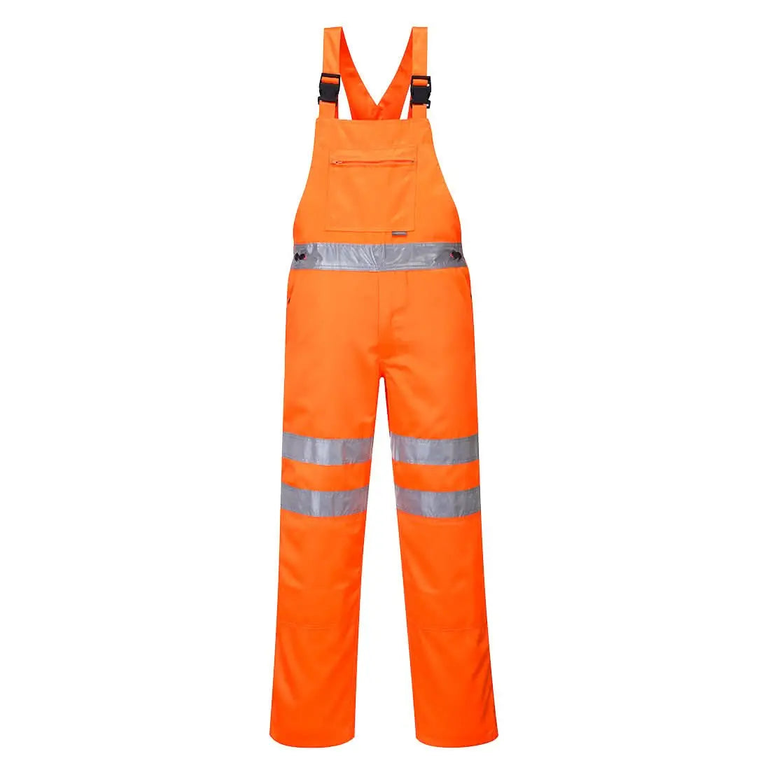 Hi Vis Polycotton Service Bib And Brace Rt43 - Orange - Customisable Bib & Braces