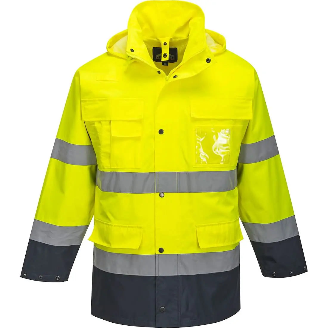 Hi Vis 3 In 1 Contrast Lite Jacket S162 - Yellow Navy - Customisable Multi-Way Jackets