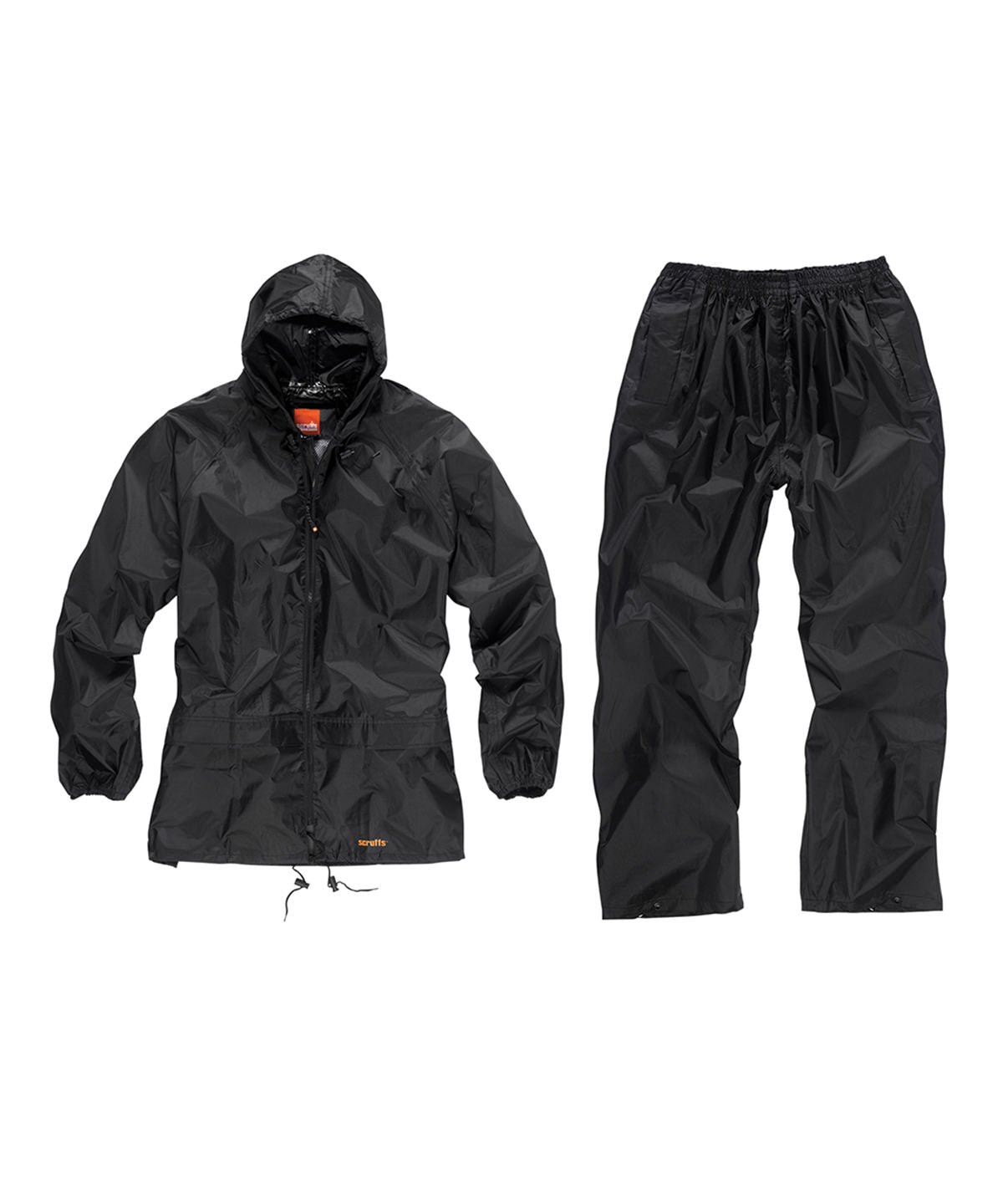 2-piece waterproof suit - SH074 - Black - Customisable Rain Suits