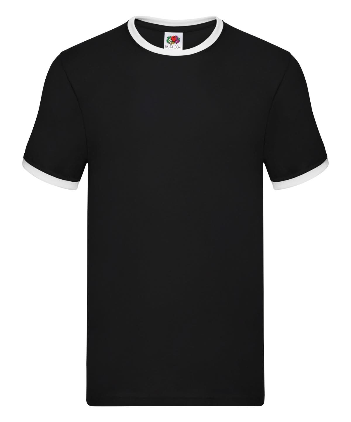 Ringer T SS168 - Black White - Customisable T-Shirt